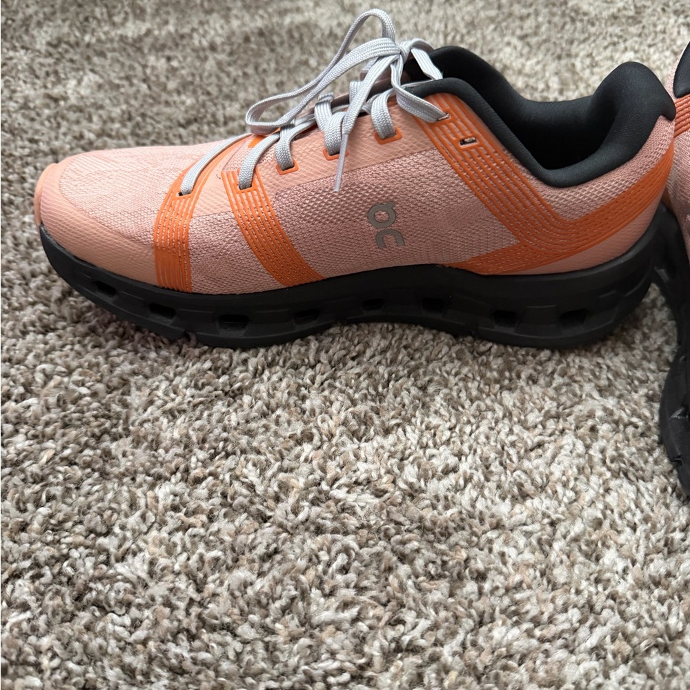 On Running Women's Athletic Shoes - Peach and Orange - Picture 3 of 7